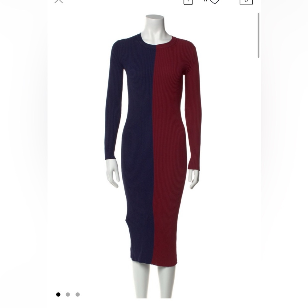 NWOT Staud size small- color block midi dress